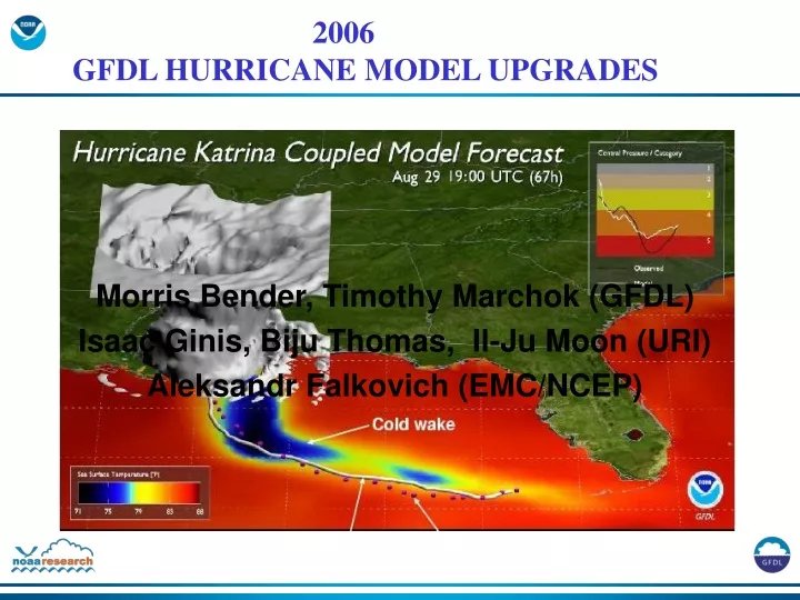 2006 gfdl hurricane model upgrades