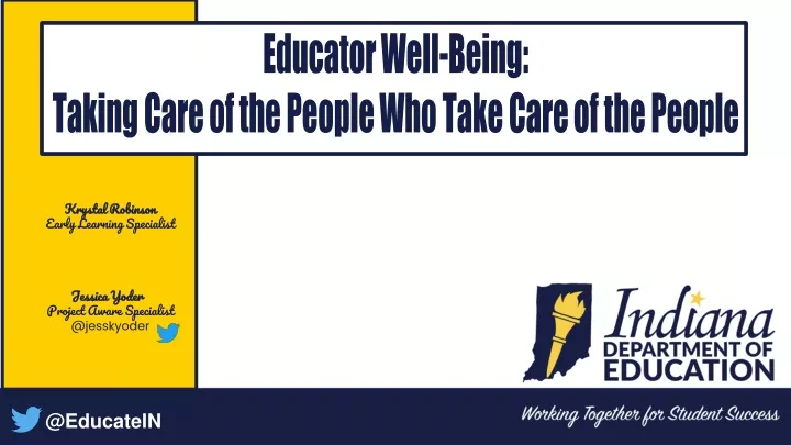 educator well being taking care of the people