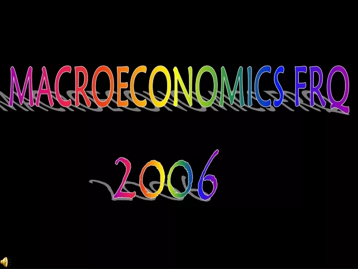 macroeconomics frq