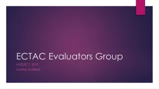 ECTAC Evaluators Group