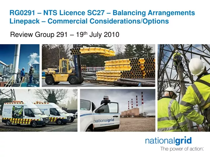 rg0291 nts licence sc27 balancing arrangements linepack commercial considerations options