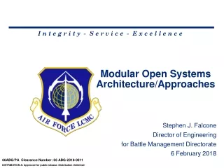Modular Open Systems Architecture/Approaches
