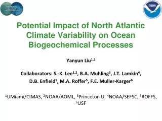 Potential Impact of North Atlantic Climate Variability on Ocean Biogeochemical Processes