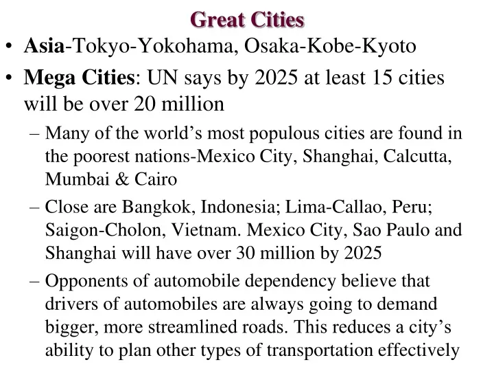 great cities