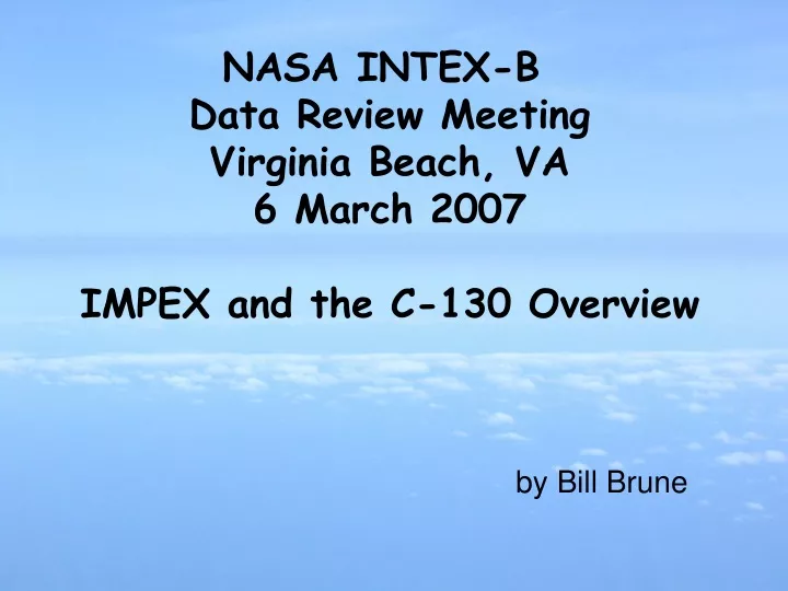 nasa intex b data review meeting virginia beach