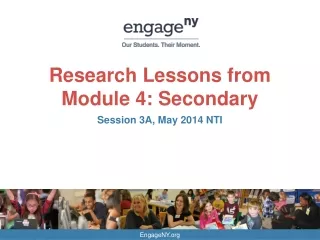 Research Lessons from Module 4: Secondary
