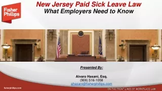 New Jersey Paid Sick Leave Law What Employers Need to Know
