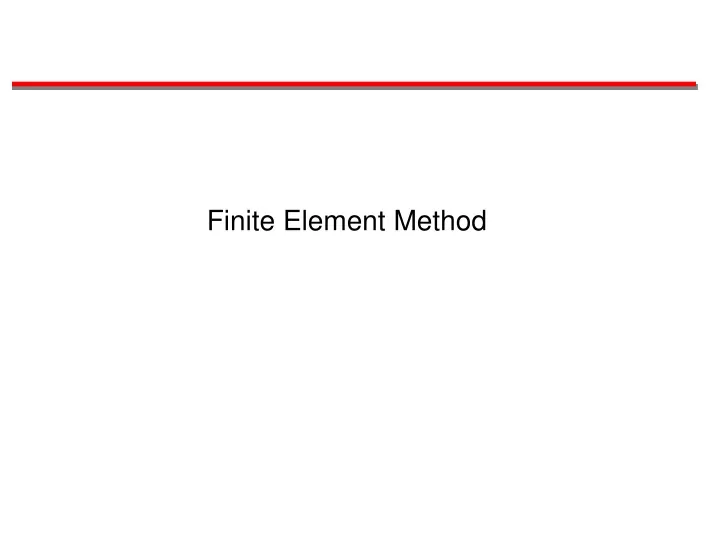finite element method