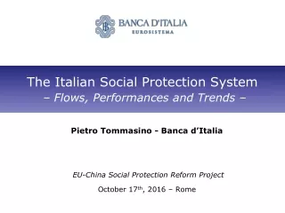 The  Italian  Social  Protection  System –  Flows , Performances and Trends –