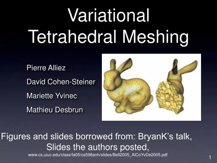 variational tetrahedral meshing