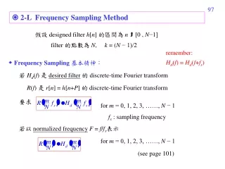 ?  2-L  Frequency Sampling Method