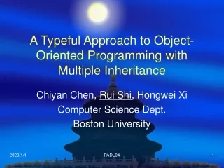 A Typeful Approach to Object-Oriented Programming with Multiple Inheritance