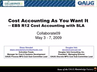 Cost Accounting As You Want It  ─  EBS R12 Cost Accounting with SLA