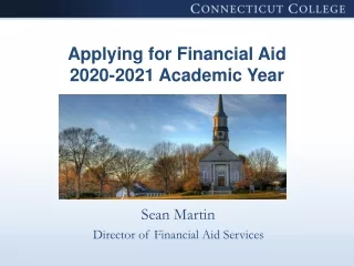 Applying for Financial Aid 2020-2021 Academic Year
