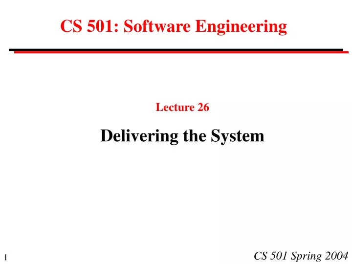 cs 501 software engineering