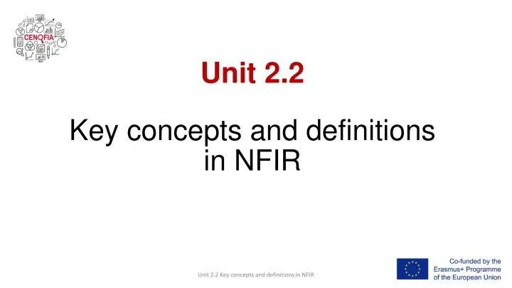 unit 2 2 key concepts and definitions in nfir