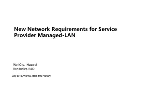 New Network Requirements for Service Provider Managed-LAN