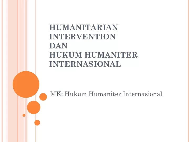 humanitarian intervention dan hukum humaniter internasional
