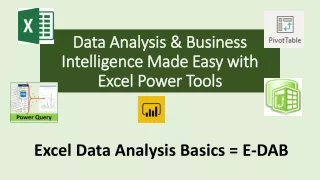 Data Analysis &amp; Business Intelligence Made Easy with Excel Power Tools