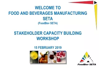 Welcome to  Food and Beverages Manufacturing SET A (FoodBev SETA)