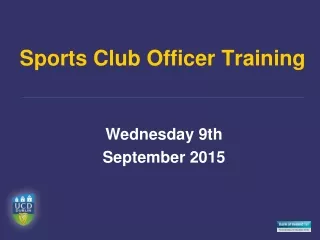 Sports Club Officer Training
