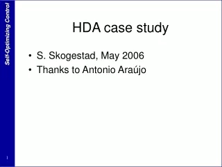 HDA case study