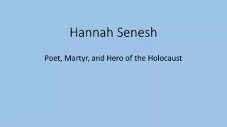 Hannah  Senesh
