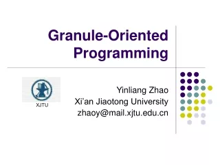 Granule-Oriented Programming