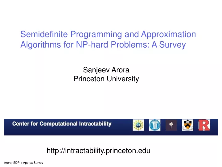 semidefinite programming and approximation