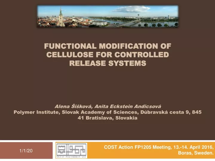 functional modification of cellulose for controlled release systems