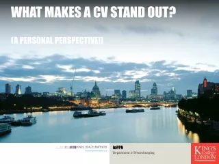 What makes a CV Stand Out?