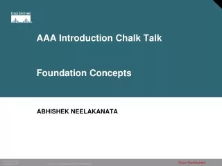 AAA Introduction Chalk Talk