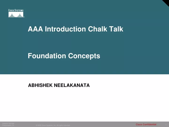 aaa introduction chalk talk