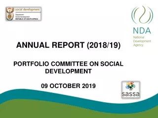 annual report (2018/19) PORTFOLIO COMMITTEE on Social development 09 OCTOBER 2019