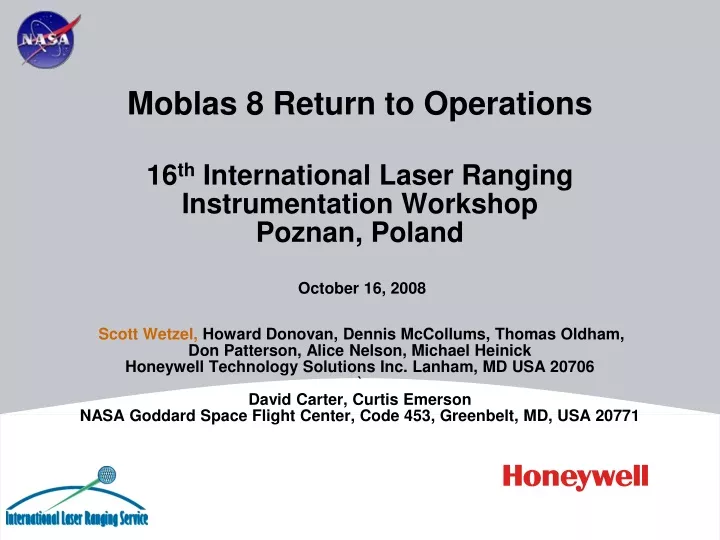 moblas 8 return to operations 16 th international