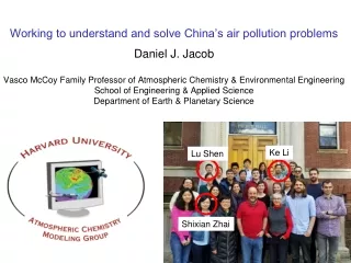 Working to understand and solve China’s air pollution  problems