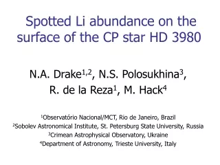 Spotted Li abundance on the surface of the CP star HD 3980