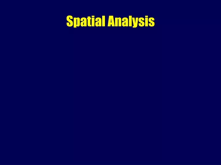 spatial analysis