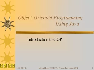 Object-Oriented Programming					Using Java