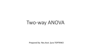 Two-way ANOVA