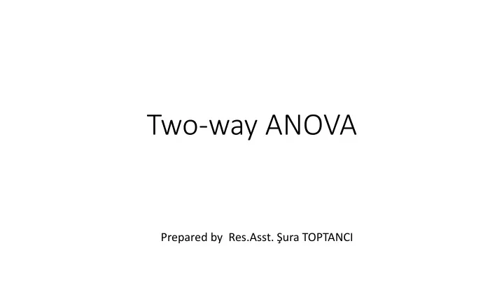 two way anova