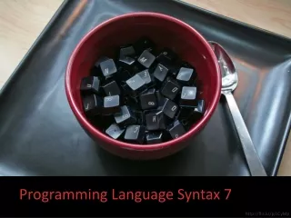 Programming Language Syntax 7