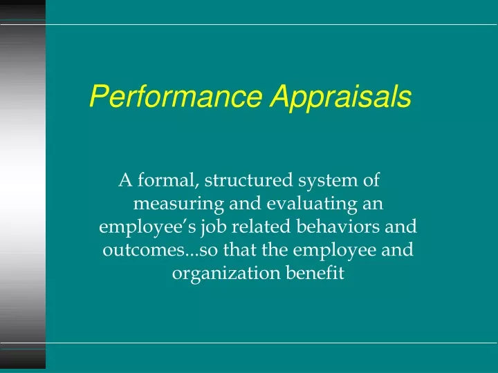 performance appraisals