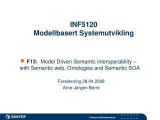 INF5120 Modellbasert Systemutvikling