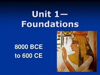 Unit 1—Foundations
