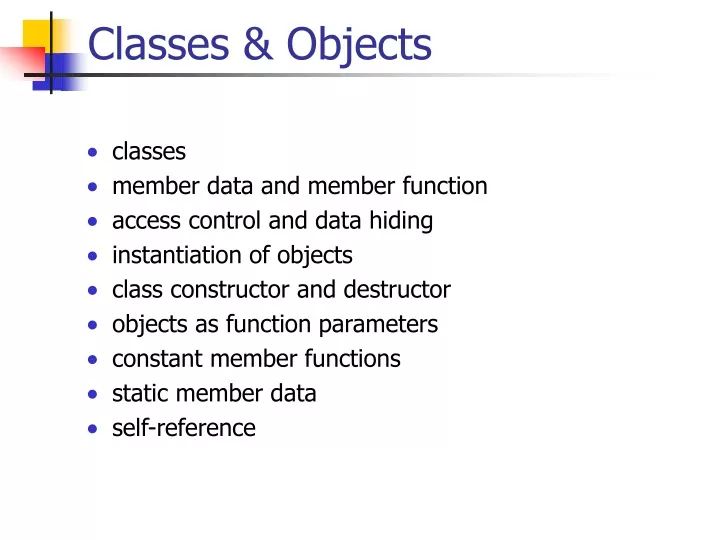 classes objects