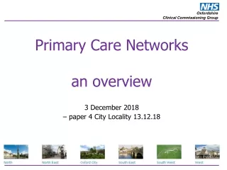 Primary Care Networks an overview