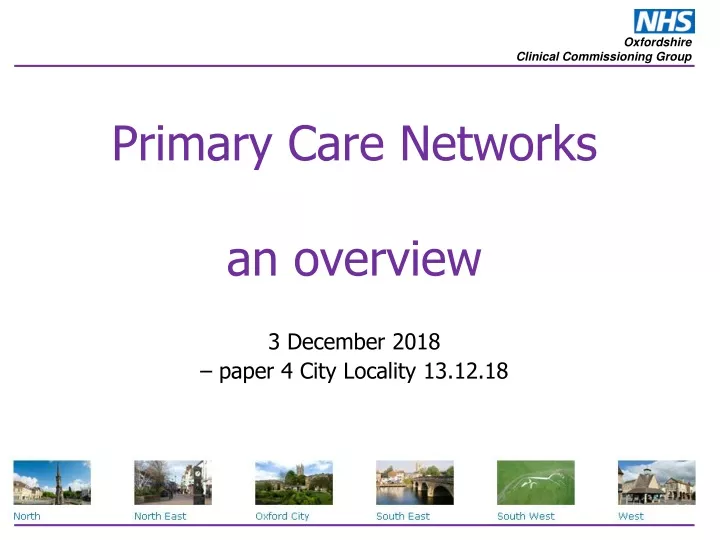 primary care networks an overview