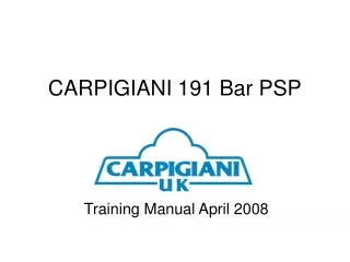 CARPIGIANI 191 Bar PSP