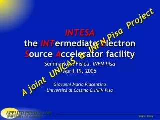 INTESA the  INT ermediate  E lectron  S ource  A ccelerator facility